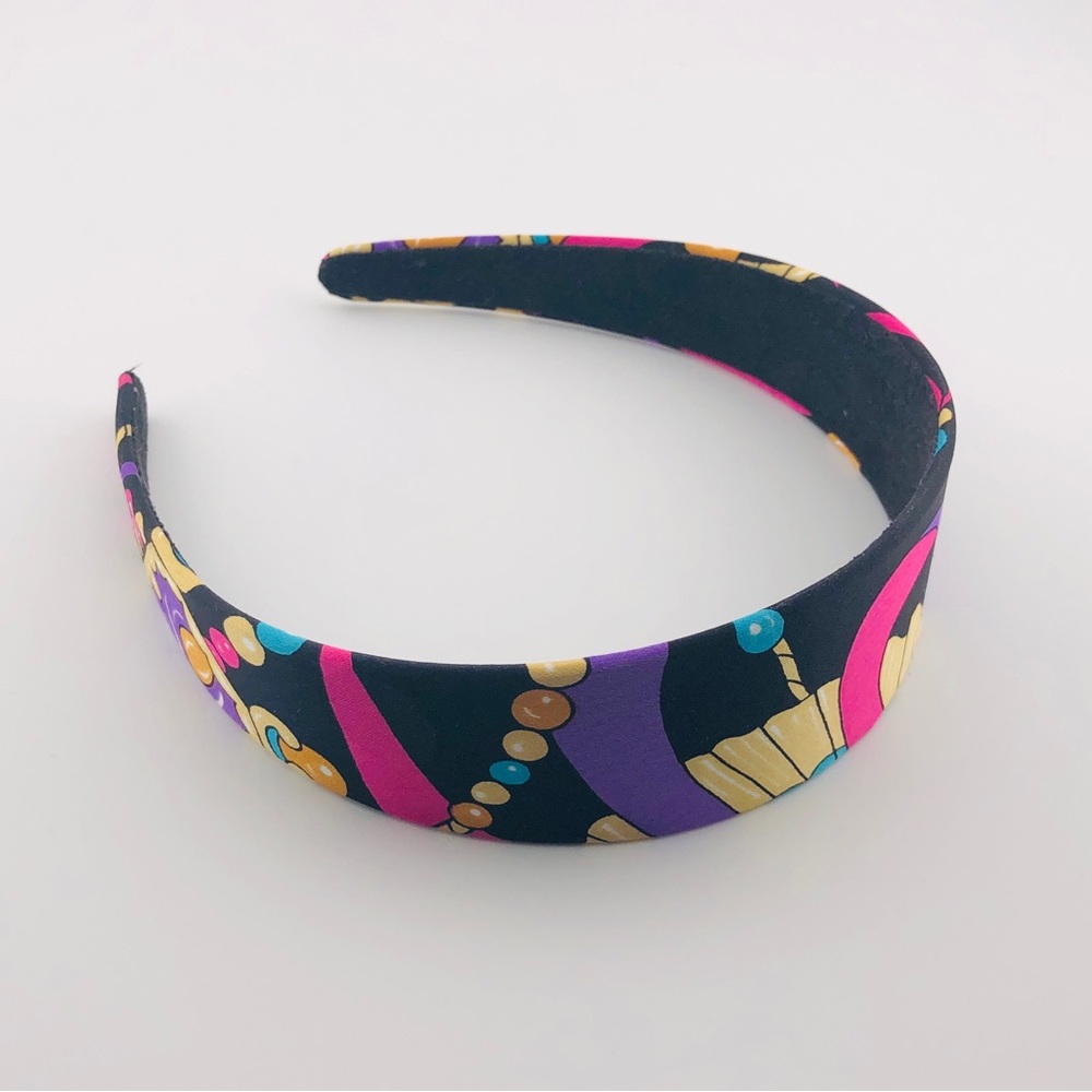 Silk Headband, New, Handmade - Colorful Ribbon Pattern